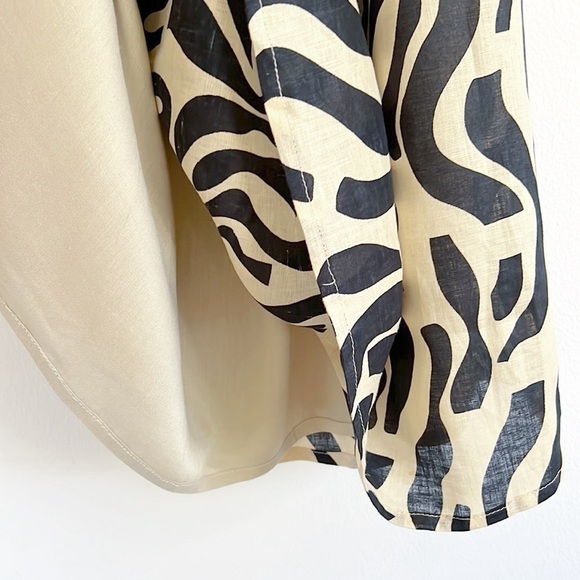 Faithfull The Brand Contessa Strapless Shirred Printed Linen Midi Dress NWT - Picture 12 of 16